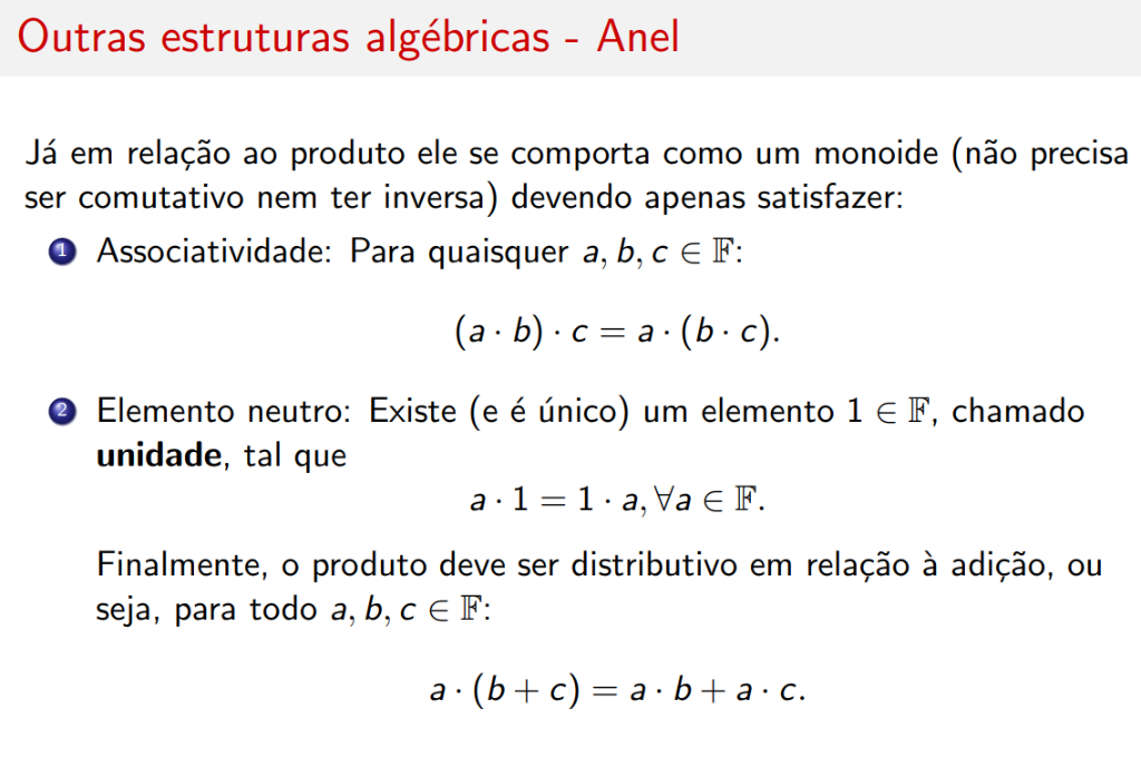 Propriedades do Produto no Anel