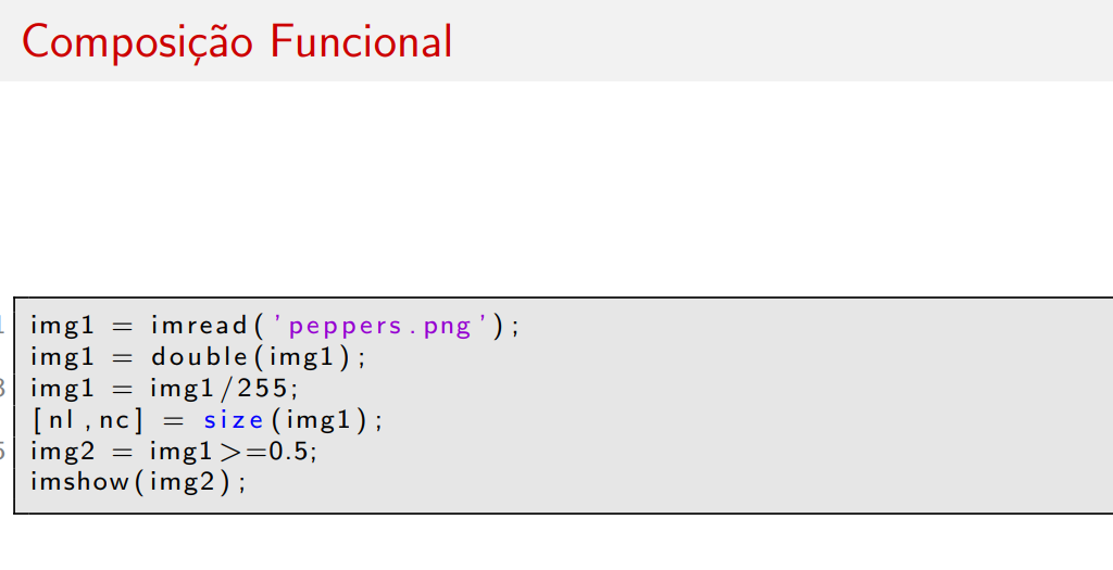 Código binarização