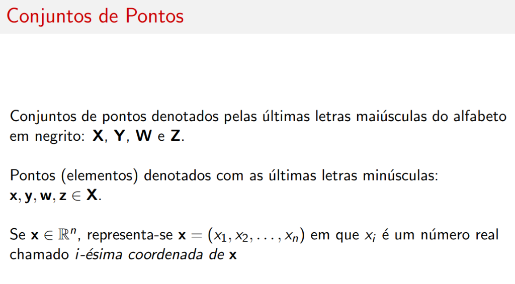 Notação de conjuntos de pontos