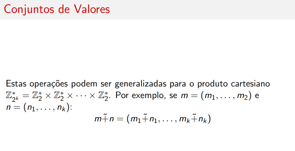 Generalização produto cartesiano