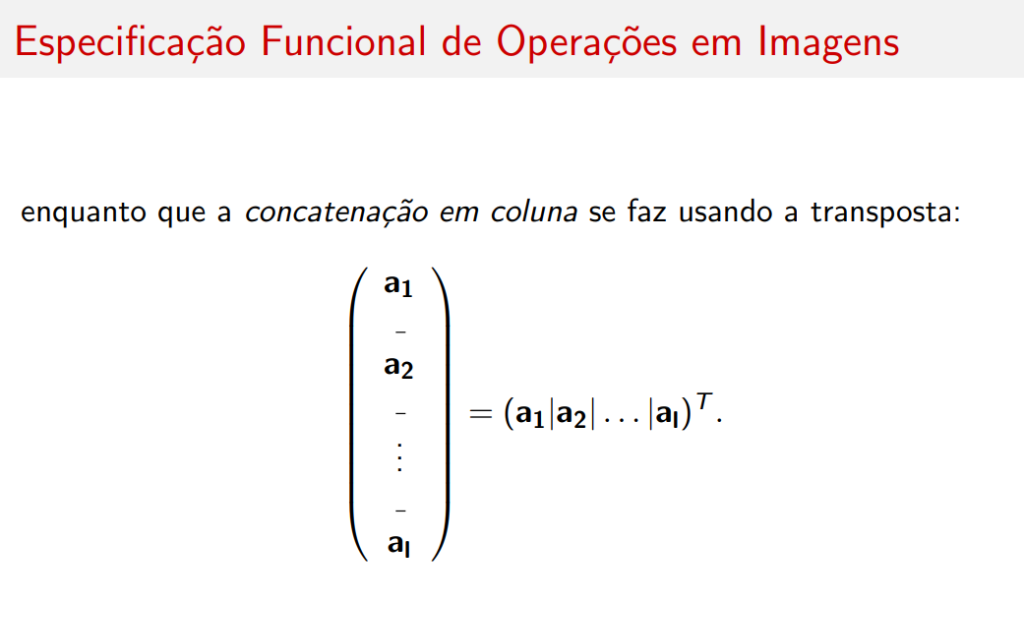 Concatenação em coluna