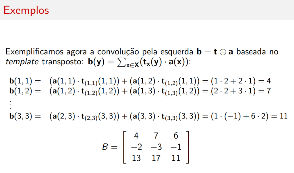 Convolução esquerda