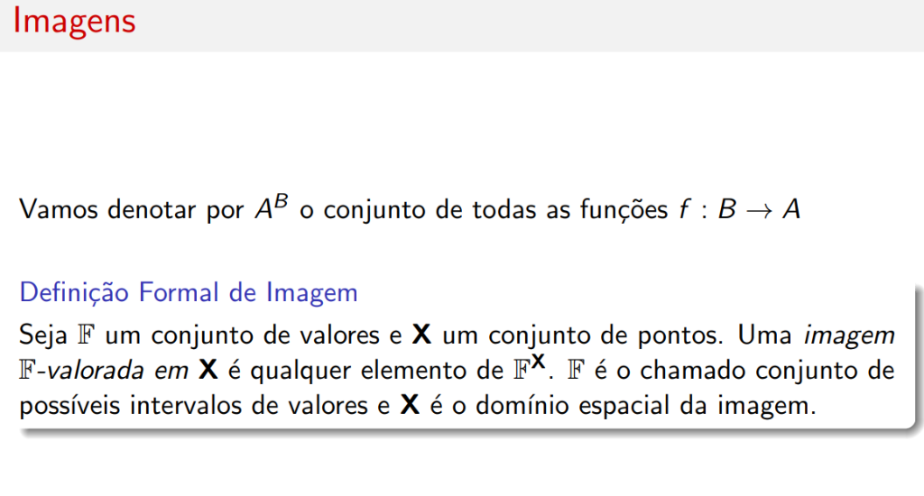Definição formal de imagem