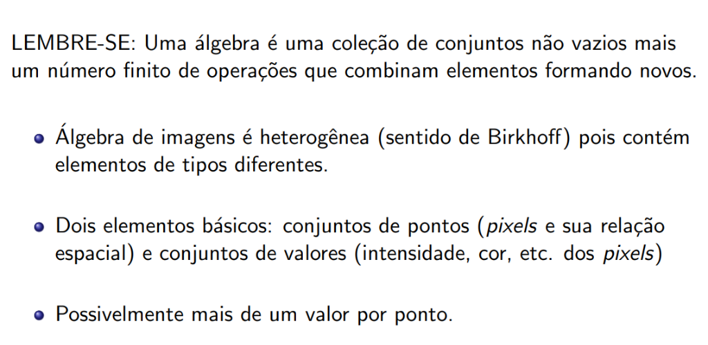 Estrutura da álgebra