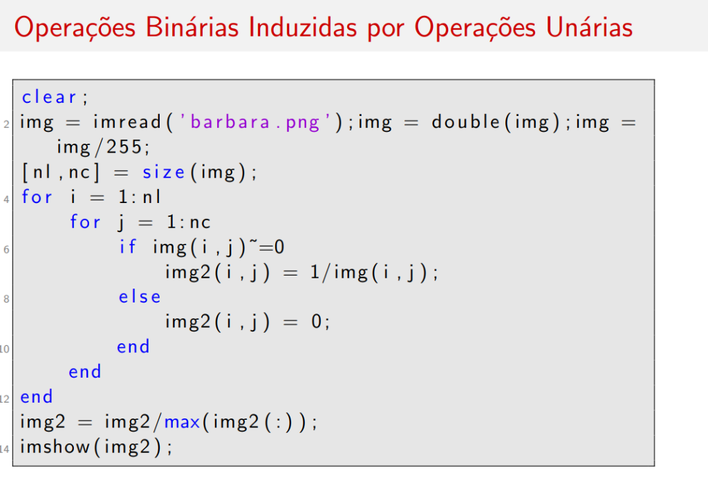 Código pseudo-inversa