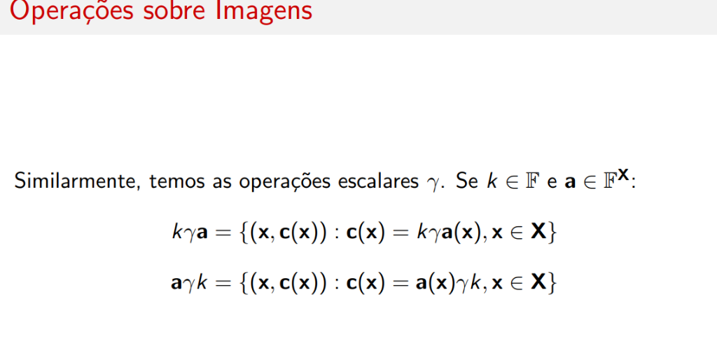Operações escalares