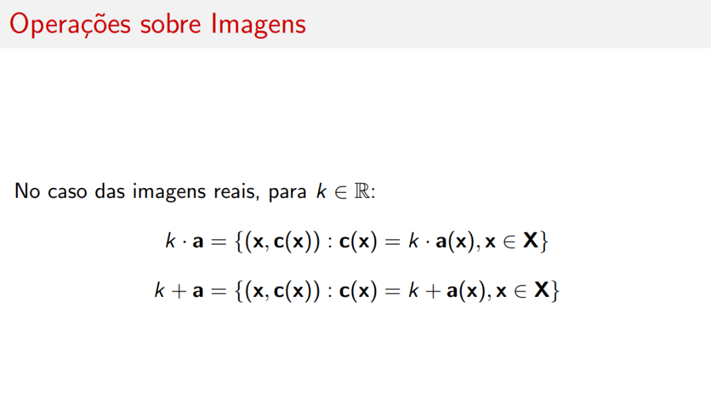 Operações em imagens reais