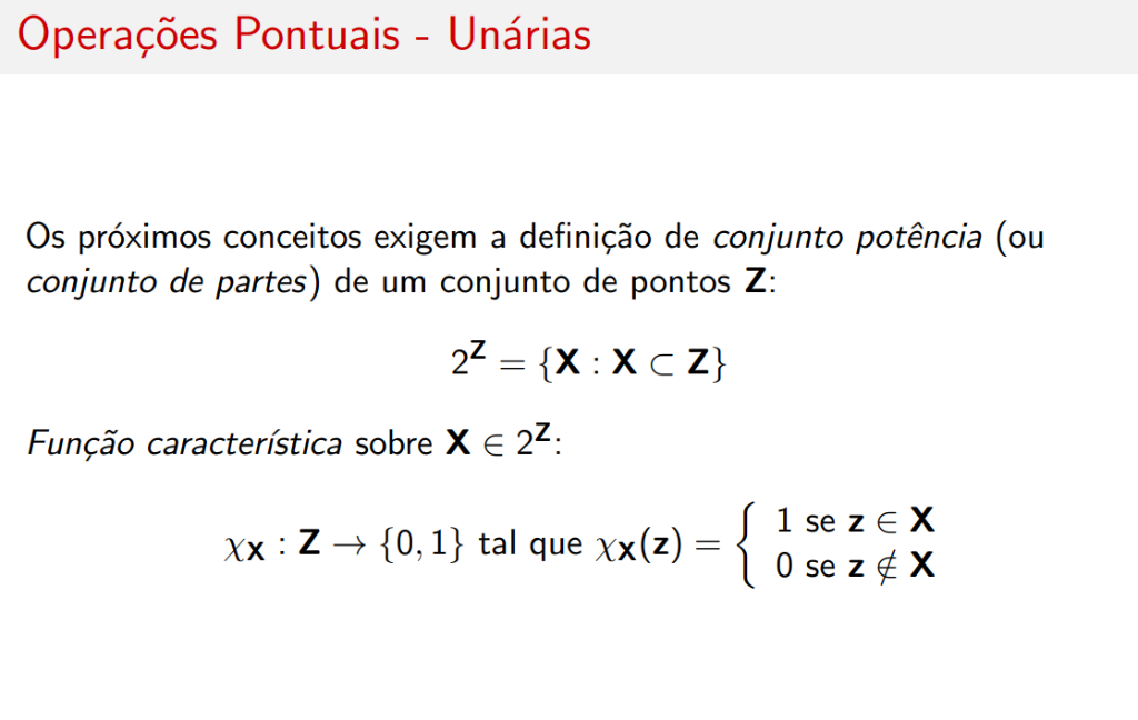 Conjunto potência e função característica