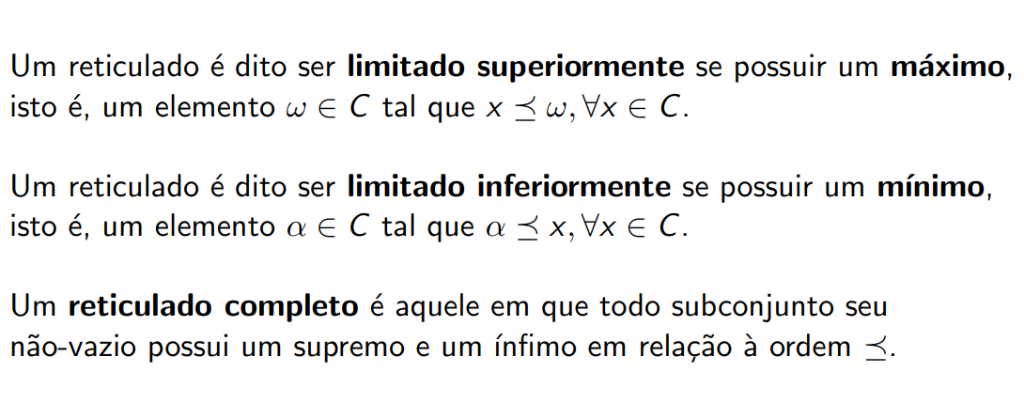 Reticulado limitado e completo