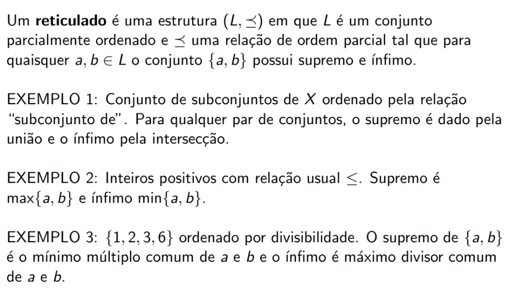 Definição de reticulado
