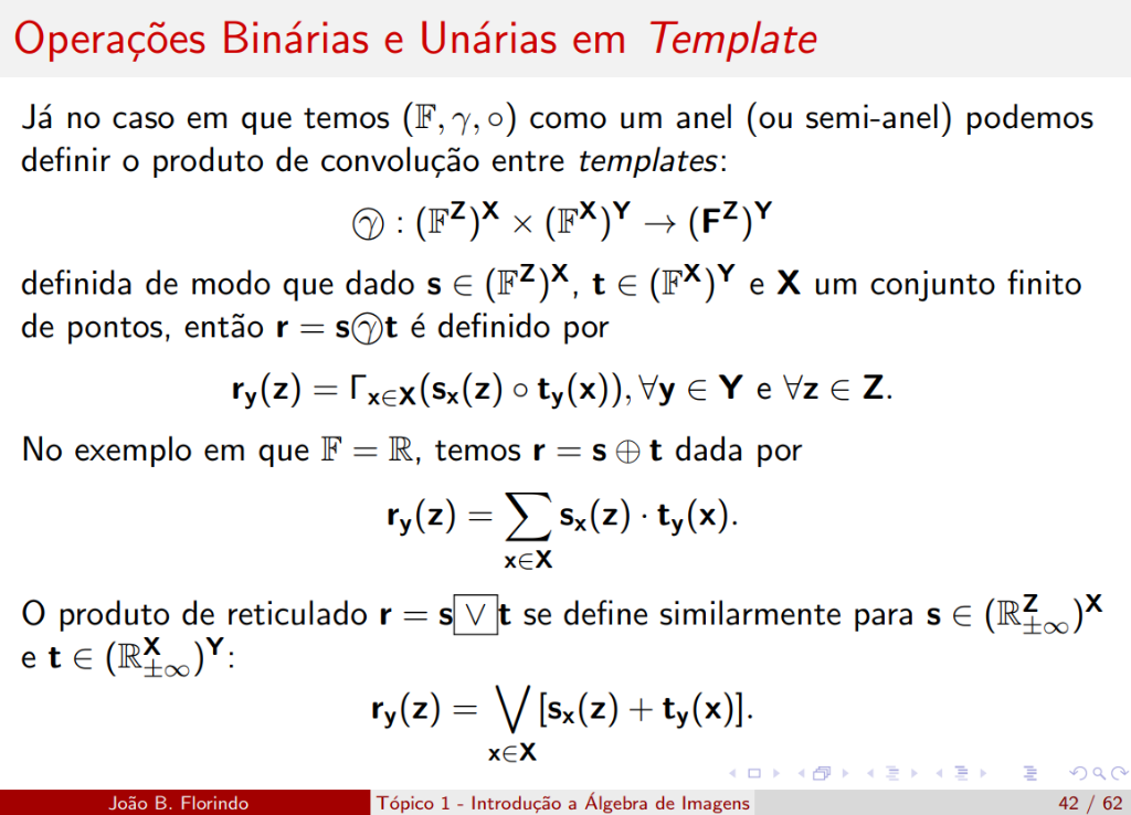 Convolução entre templates