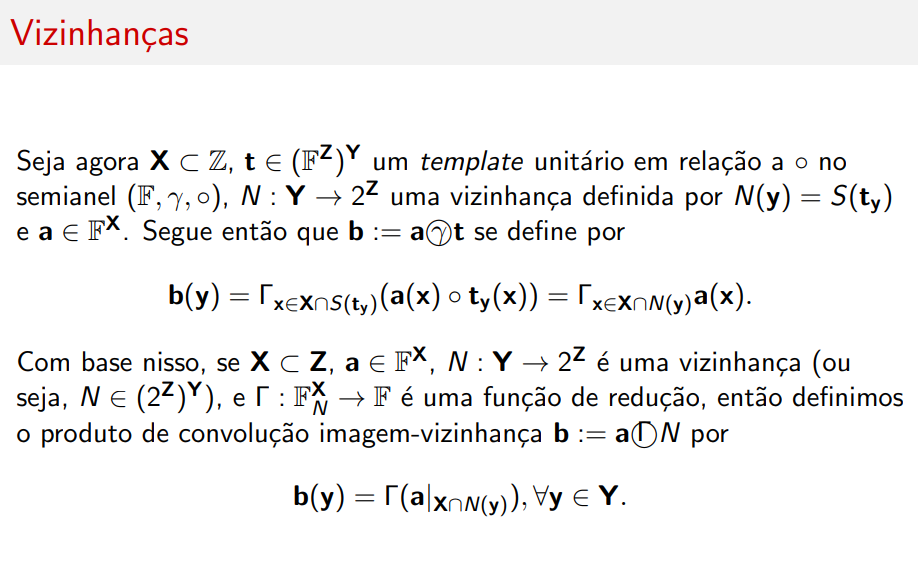 Convolução imagem-vizinhança